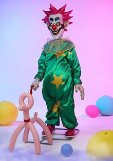 Fun Costumes 5.8FT Spikey Killer Klowns from Outer Space Animatronic | Animated Clown Halloween Decoration with Motion, Sound and Lights