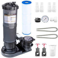 SWIMLINE HYDROTOOLS Model 76101 Sure-Flo Above-Ground Pool Cartridge Filter System - 100 Sq. Ft. Filtration Area, 1.2 THP, 4,980 GPH, 110V/60Hz Single Speed Pump for Pools up to 21,000 Gallons
