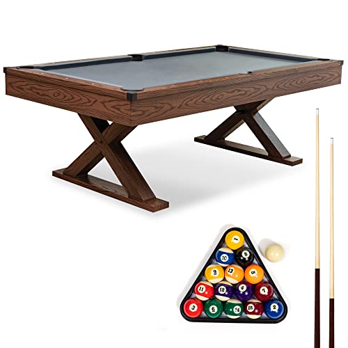 EastPoint Sports Dunhill 87-Inch Rustic Pool Table Multi-Color