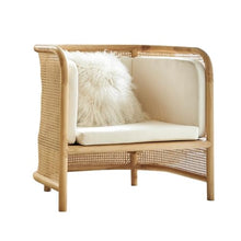 XJOYSL7921 Rattan Chair Patio Single Chair, Outdoor Armchair, All-Weather Brown Wicker Rattan Sofa, Patio Seating for Balcony Garden Porch Pool Modern Accent Chair for Living Room
