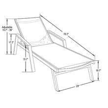 LeisureMod Modern White Sling Chaise Lounge Chair Set of 2