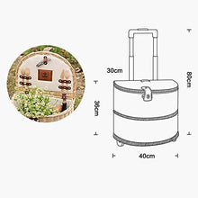 Country Picnic Basket with Liner Hand-Made Storage Basket Portable Woven Basket Outdoor Basket Suitable for Storage and Camping