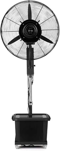 CUTPOIY Heavy Duty Misting Fan for Outside, 90° Oscillating Pedestal Fan with Mist, Waterproof Spray Cooling Fan, 3 Cooling Speeds, 70CM