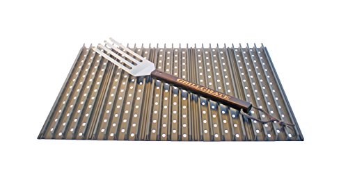 GrillGrate - 24 inch deep by 25.5 inch wide Interlocking Grill Grates - 5 Panel Set - GrateTool Included - Universal Grilling Accessory For Gas, Charcoal, Pellet, and Kamado Grills, Searing Kit