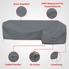 Covers & all Patio Sectional Sofa Cover 12 Oz - 100% Waterproof & Weather Resistant PVC Coated 100" x 130" x 38" x 34" L Shape Sofa Cover for Indoor / Outdoor (Right Side, Grey)