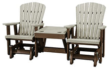 American Furniture Classics Double Glider Weatherwood/Tudor Brown