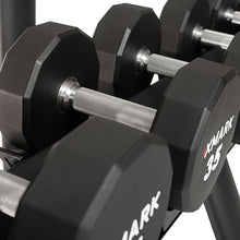 XMark Urethane 12-Sided Dumbbell Set with Rack 550 lb