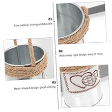 8 pcs Metal Hanging Buckets Galvanized Holder Container Rope Planters Floral Railing Can Style Succulent Arrangement Storage Plant Iron Fence Containers Farmhouse Pot Baskets for (Silverx4pcs