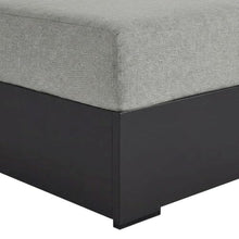 Outdoor Escape Powder-Coated Aluminum Outdoor Ottoman with Thick Cushion, Patio Ottomans and Outdoor Foot Rest for Patio, Gray Gray