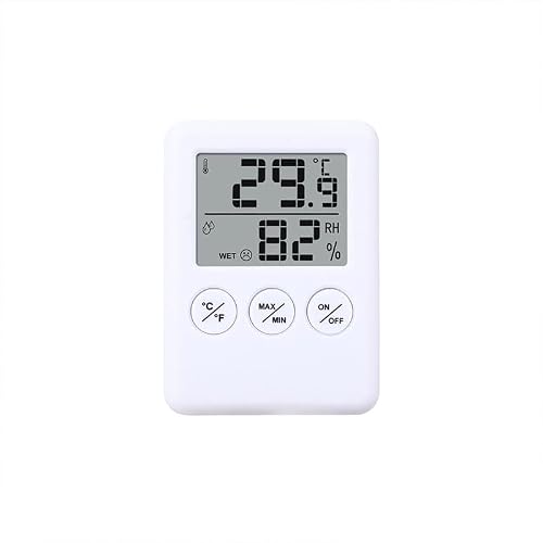 ASWRTYJO ABS Electronic Thermometer Hygrometer Indoor Kitchen Refrigerator Digital Display Watch Strap Stand