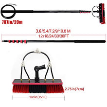 HYLOPGX Cleaning Brush Window Cleaning Pole Water Supply Telescopic Brush Cleaner Greenhouse roof, Window Photovoltaic Solar Pool Panels ()