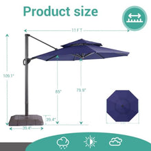 OROTLECT 11Ft Double Top Cantilever Umbrella with Base