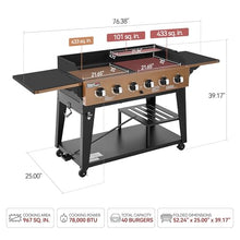 Grills House GD601Y 6-Burner Gas Grill and Griddle Combo Yellow