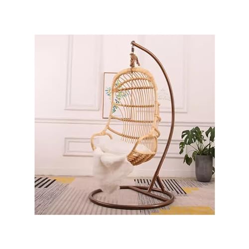 XJOYSL7921 Rattan Chair Hanging Chair Minimalist Hanging Basket Swing Balcony Rocking Chair Indoor Homestay Hanging Chair Modern Accent Chair for Living Room