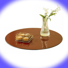 BEWEGNLNHK Tempered Glass Round Table Top 1/4" Thick Glass Top 15-40inch Brown Round Glass Table Top Dining Table Tabletop Protector(100cm(40in))