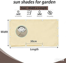 22x39 FT Waterproof Sun Shade Sail Canopy Rectangle Straight Edge Canopy Cover with Grommet UV Block Fabric Patio Canopy for Apartment Railing Yard Deck Patio Pergola Lawn-Desert Sand
