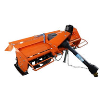Chery Industrial 3 Point Rotary Tiller Attachment Fits Cat 1 Tractors Single Speed PTO Driven Cultivator 540 RPM Gearbox (Orange + ABS+Steel(Q235)+53‘’)