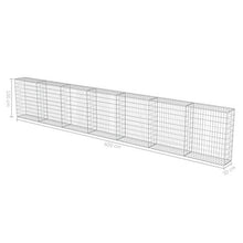 YITHOPI Gabion Wall with Covers Galvanized Steel for Outdoor Garden Edging Cage Walls Panels236 x11.8"x39.4"-Fast delivedging Cage Wallsed