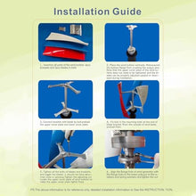 12V 24V 48V Windmill Wind Turbine Generator with MPPT Controller, 10000W Portable Vertical Helix Wind Power Turbine G enerator, 3 Blade W ind Generator Kit or Home Energy Supplementation,48V