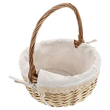 Picnic Baskets Basket Picnic Market Flower Storage Woven Vegetable Fruit Rattan Handleegg，