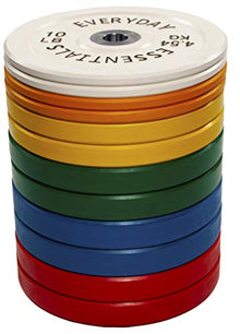 BalanceFrom Olympic Bumper Plate Weight Set Colored