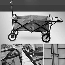 Garden Carts Outdoor Carts Wagons Beach Cart Folding Wagon Folding Portable Outdoor Four-Wheeled Camper All Terrain Wagon with Dining Table Wagons (Pink 85 * 50cm)
