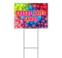 Freeze Dried Candy (18" x 24") Yard Sign, Quantity Discounts, Multi-Packs, Includes Metal Step Stake, Bandit, New, Advertising, USA | Food, Treat, Snack, Sweets
