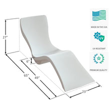 Las Olas Luxury Living Chaise Pool Lounger | Ultra-Comfortable Waterproof Pool & Patio Chase Lounge Chair for Outdoors | Up to 9" of Water, UV & Fade Resistant, Made in USA, Easy Tool-Free Assembly