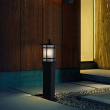 ANALYST Wall Lighting, Traditional Outdoor Lawn Lights E27 1-Light Waterproof Path Lights Glass Shade Yard Lamps IP54 Exterior Floor Mount Lighting Fixture for Pathway Walkway Porch Garden