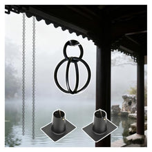 WAHHWF Aluminum Rain Chain with Gutter Adapter, 6 mm Wire