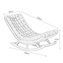 KLNBV Recliners Rocking Chair Deck Chair Home Leisure Sofa Chair Pregnant Woman Recliner Balcony Garden Patio Lakeside Sun Lounger Nap Lounge Chair Coffee Chair Camping Rocking Chair