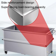 Stainless Steel Water Tank with Wheels – 201 or 304 Grade, with or Without Lid, Square Pressurized Storage Reservoir for Well Pump, Garden, Kitchen