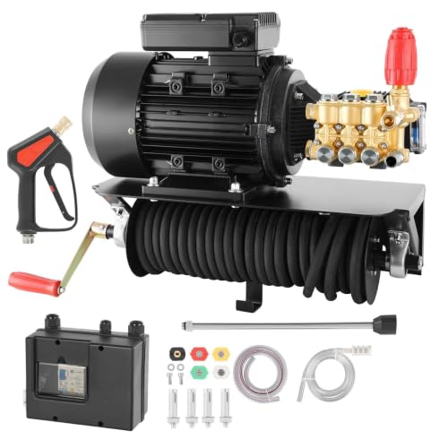 5 HP 1950 PSI Electric Pump Kit, 3.2 GPM 240V w Spray Gun Wand Hose Nozzles