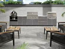 NewAge Products Classic Series 4PC Aluminum Slate Gray Modular Outdoor Kitchen Set with 33" Performance Grill NG - 24"D x 65"W x 47.5"H