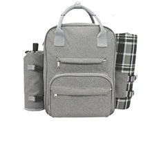 WJJDLLNP 2 Persons Picnic Bag With Napkin Cloth Blanket Ice Backpack Cooler Heat Insulation Fresh Keeping Thermal