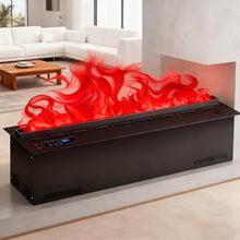 pedenencelia 3D Water Vapor Decorative Fireplace/Recessed Electric Fireplace Insert, 9 Led Colors & 5 Mist Levels Adjustment, App/Remote/Touch Control, Low Noise, Safe Office, Living Room 120cm