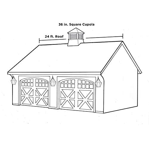 Good Directions Manchester Louvered Cupola with Copper Roof, Cypress Wood, 36" x 46
