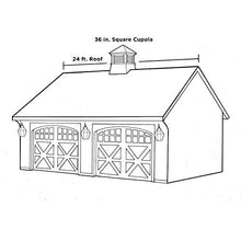 Good Directions Coventry Vinyl Black Aluminum Roof Cupola 36" x 49" Black