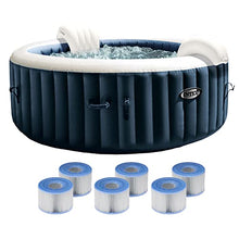 Intex PureSpa Plus Inflatable Hot Tub with S1 Filter Cartridges Blue