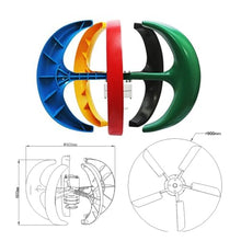 HUIZHITENGDA 48v,3000W Portable Wind Turbine for Home – 12V/24V Power Generator with 5 Nylon Fiber Blades Permanent Magnet Alternator(with Inverter)