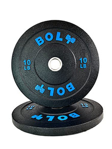 Bolt Fitness Supply Olympic Crumb Bumper Plate Set 260 Lb - Black Blue Green Yellow Orange