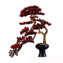 QWERAXZG Chinese Rhododendron Root Crafts Simulation Red Pine Tree Decorations for Entrance Tables