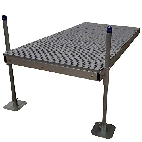 Patriot Docks Complete Low Pro Aluminum Frame Dock Kit 4ft x 8ft Gray Poly