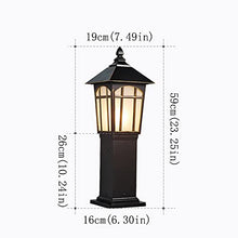 KADELONG 1, Outdoor Yard Lamps E27 1-Light Waterproof Lawn Lights - Villa Garden Floor Mount Lighting Fixture Landscape Deck Porch Patio External Path Lights H23.25in,Chandelier Lighting, jq-842