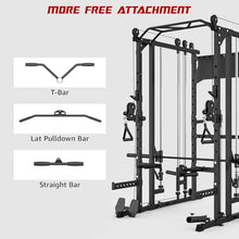 Liksodo Smith Machine Power Cage Rack with Cable System Black