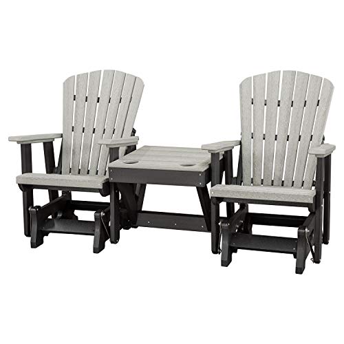 American Furniture Classics Double Center Table Glider, Light Gray