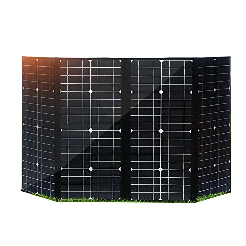 AIZYR 300W 18V Monocrystalline Foldable Solar Panel - Portable olar Power Charger with 5V USB Port for Camping/Boat/RV/Travel/Home Working