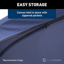 SureShade Power Pontoon Bimini Top Black Anodized Frame Navy