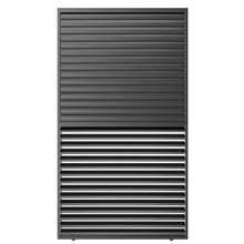 Kaimei Aluminum Shutter Wall Louver Grille for Pergola 1/3 Coverage 13ft Black