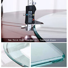 HDDNMLOH Tempered Glass Round Table Top for Outdoor Patio Dining Tables or Coffee Tables Transparent Black/Brown 40cm 80cm Rounded Edge